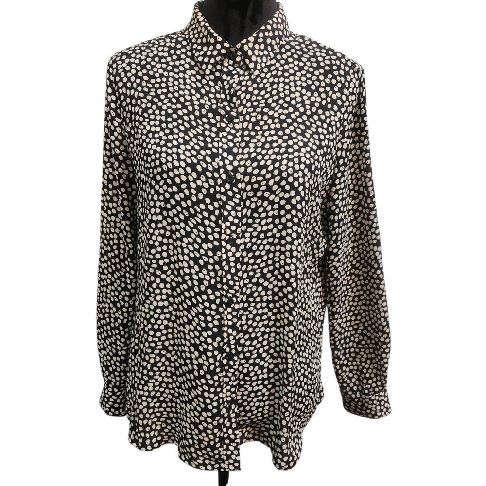 Apt 9 Essentials Black & White Blouse Size M